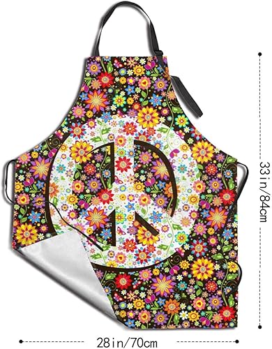 Miniatura 4 de Abucaky Waterproof Apron For Adults Chef Bib With 2 Pockets For Kitchen Bbq Crafting Drawing