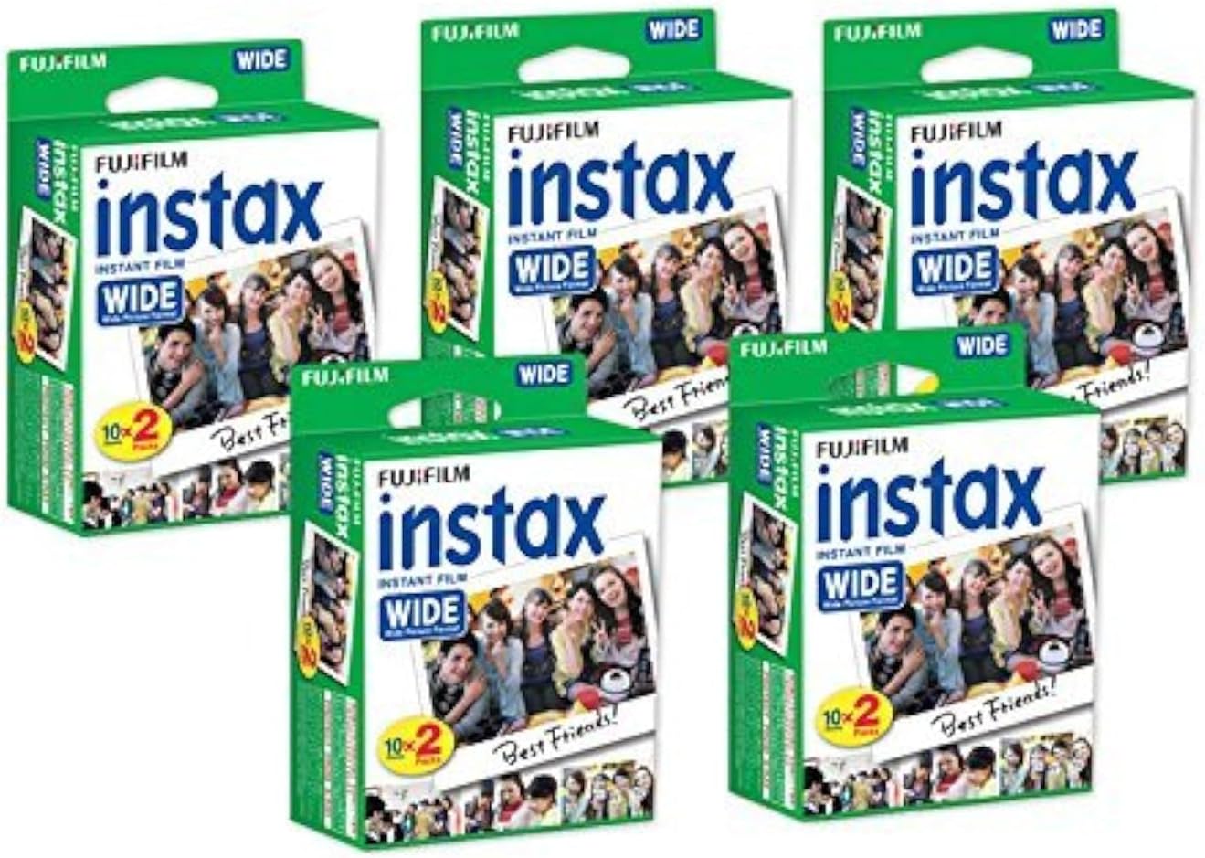 Amazon.com : Fujifilm Instax Wide Film for Fuji Instant Film Camera, 5 ...