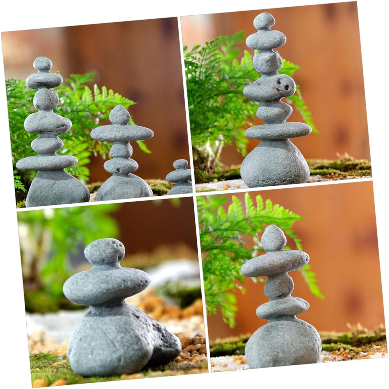 BESTonZON 3pcs Realistic Aquarium Rock Decoration for Fish Tanks Zen Garden Landscape Stones for Garden Decor for Sand and Outdoor Spaces