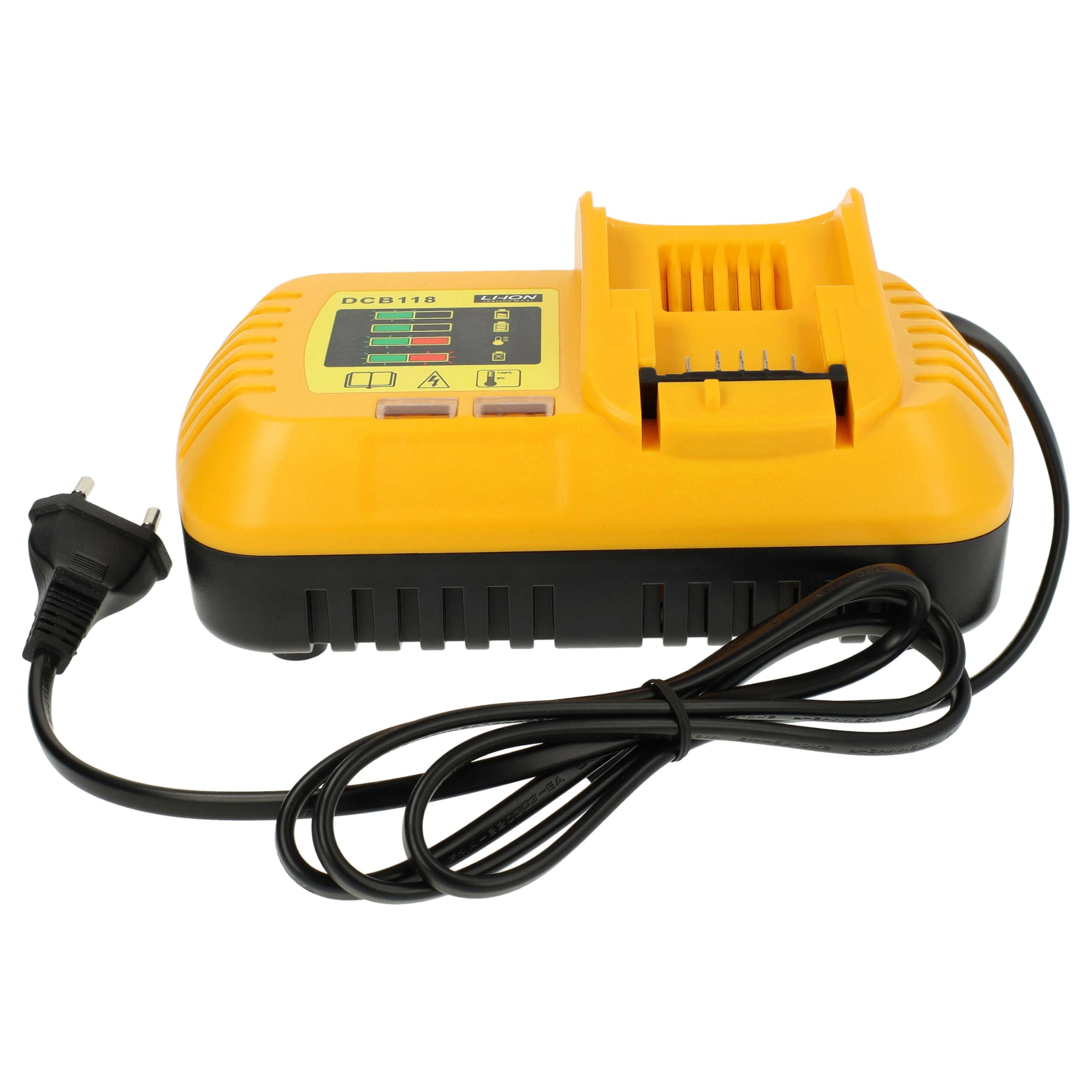 vhbw szybka ładowarka kompatybilna z Dewalt DCE0811, DCE0811D1G-QW, DCE0811D1R-QW, DCE0811LR-XJ, DCE0811NR-XJ, DCE0825 Baterie narzędziowe