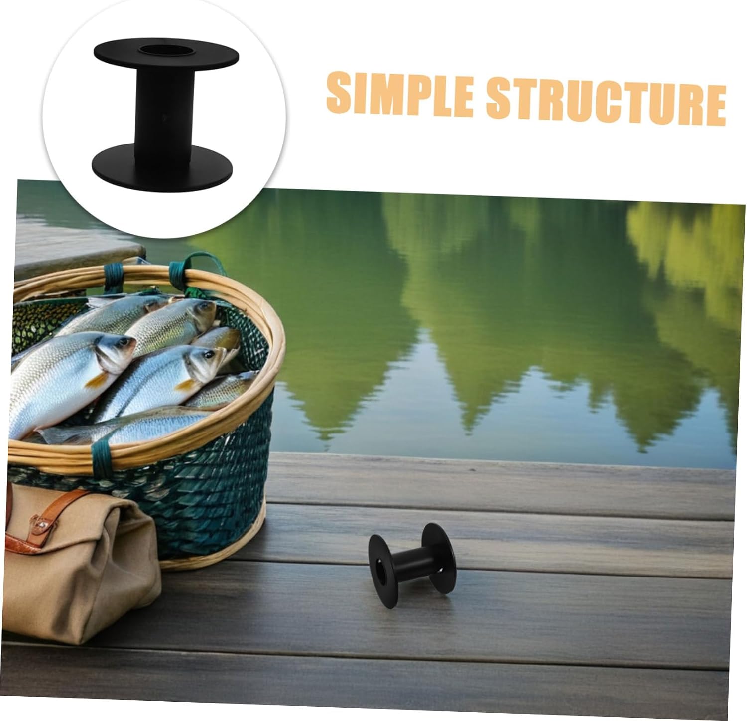 PRETYZOOM 5pcs Plastic Cable Reel Cord Keeper Empty Wire Spools for Extension Cords Electric Organizer Black Compact Storage for Home and Camping