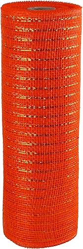 Malla decorativa de arpillera de poliéster de 10 pulgadas x 10 yardas, ideal para hacer coronas, fiestas de Holloween y decoración de árbol de