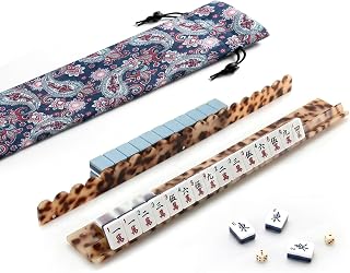 20 Inch Acrylic Mahjong Racks with Pusher (1, Amber)