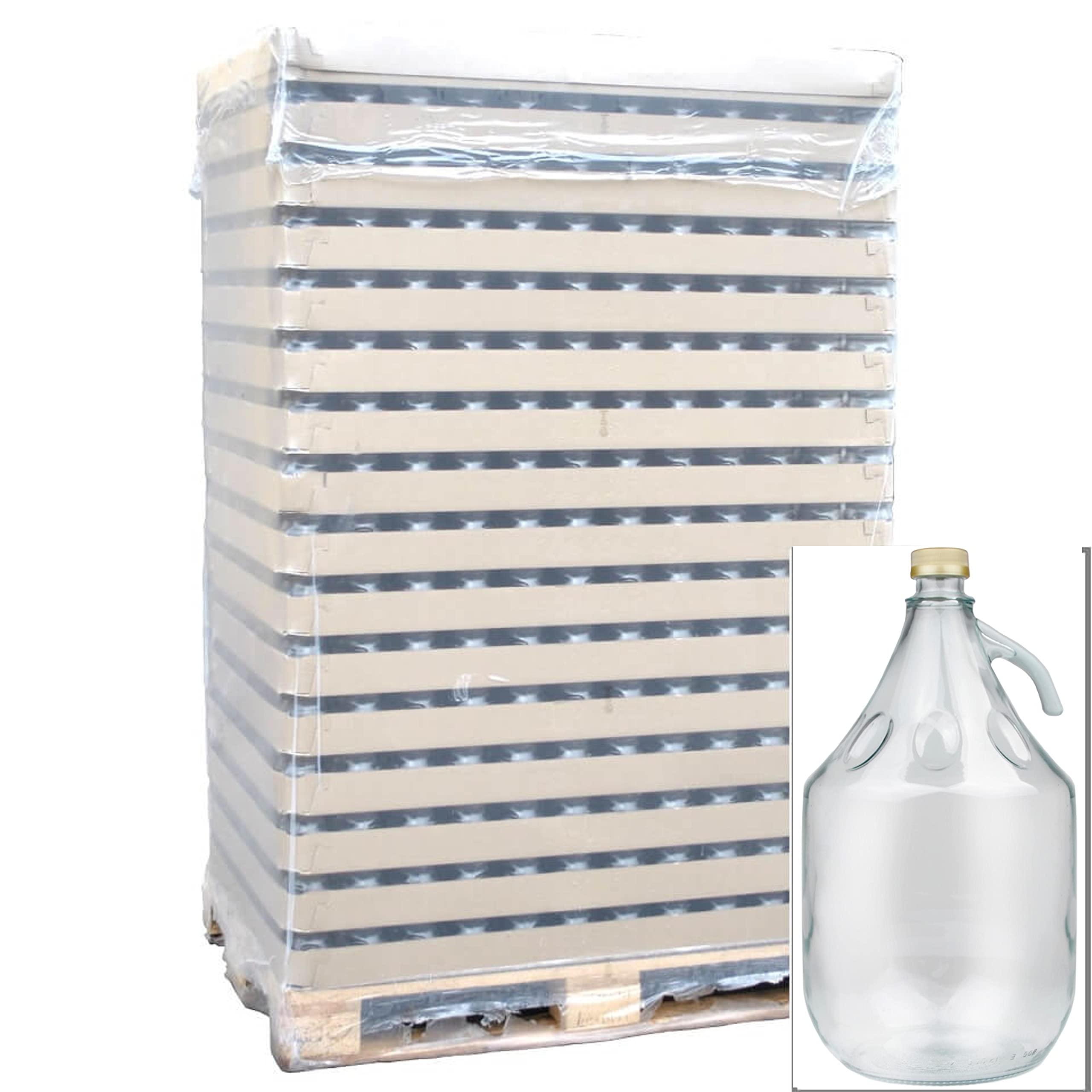 lilawelt24 6 x 5L Flasche mit Schraubverschluß + Schwefelpulver GLASBALLON Weinballon GÄRBALLON GLASFLASCHE Flasche Gallone Leere Glasflasche zum Befüllen