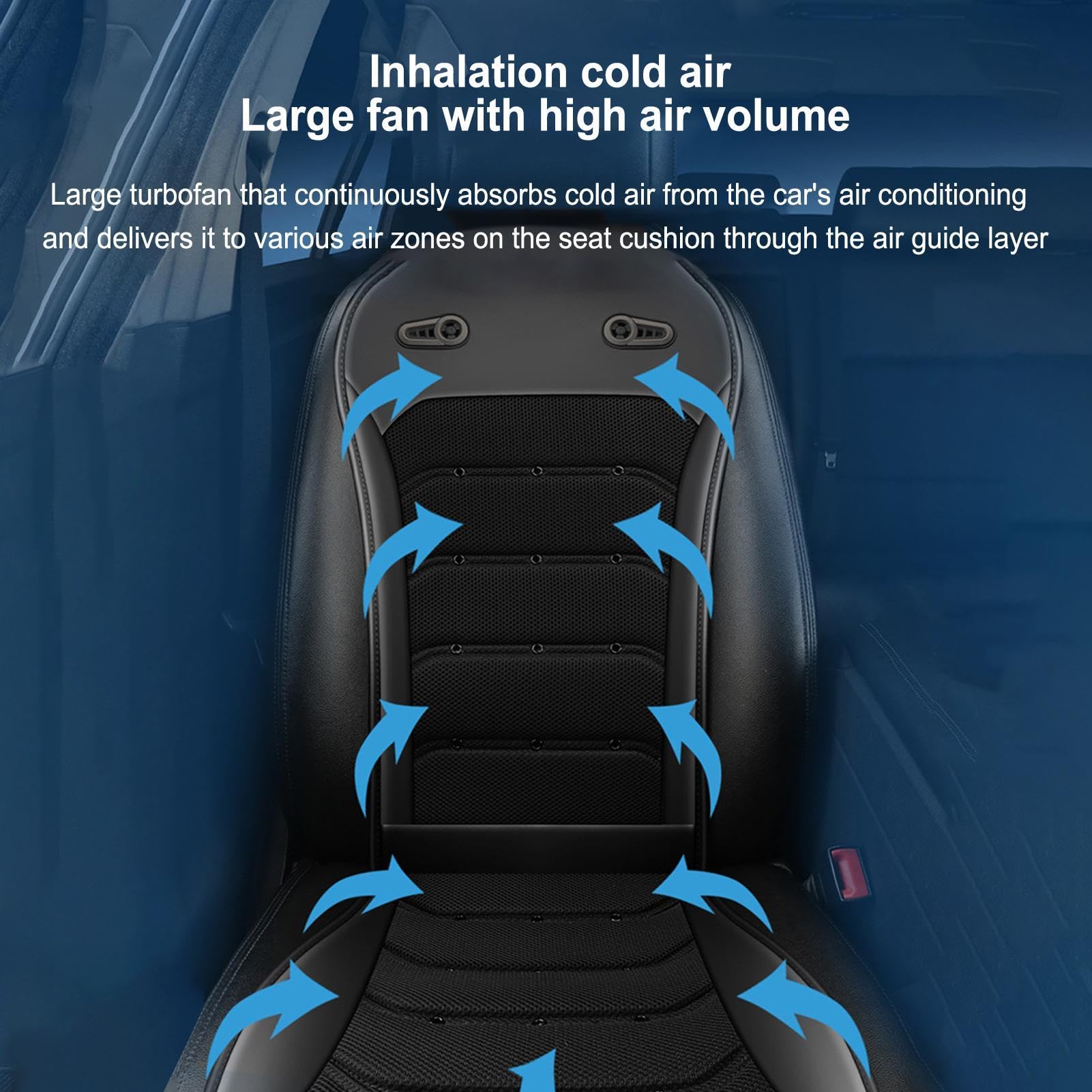 Genérico Almohadilla de enfriamiento del asiento de coche, Cubierta del asiento de enfriamiento del asiento - Almohadilla de cojín de asiento de enfriamiento de coche