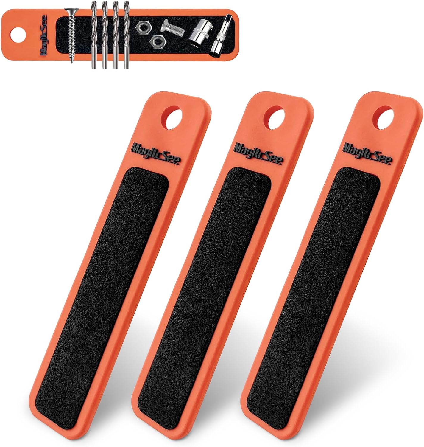 Double-Sided Slim Magnetic Tool Grip Mat for Organization and Storage-Keep Tools Within Arms Reach,Strong Magnet Pad,Nails,Hex Bit,Metal Tools Holder-Ideal for Car Repair, Workshop and DIY Projects
