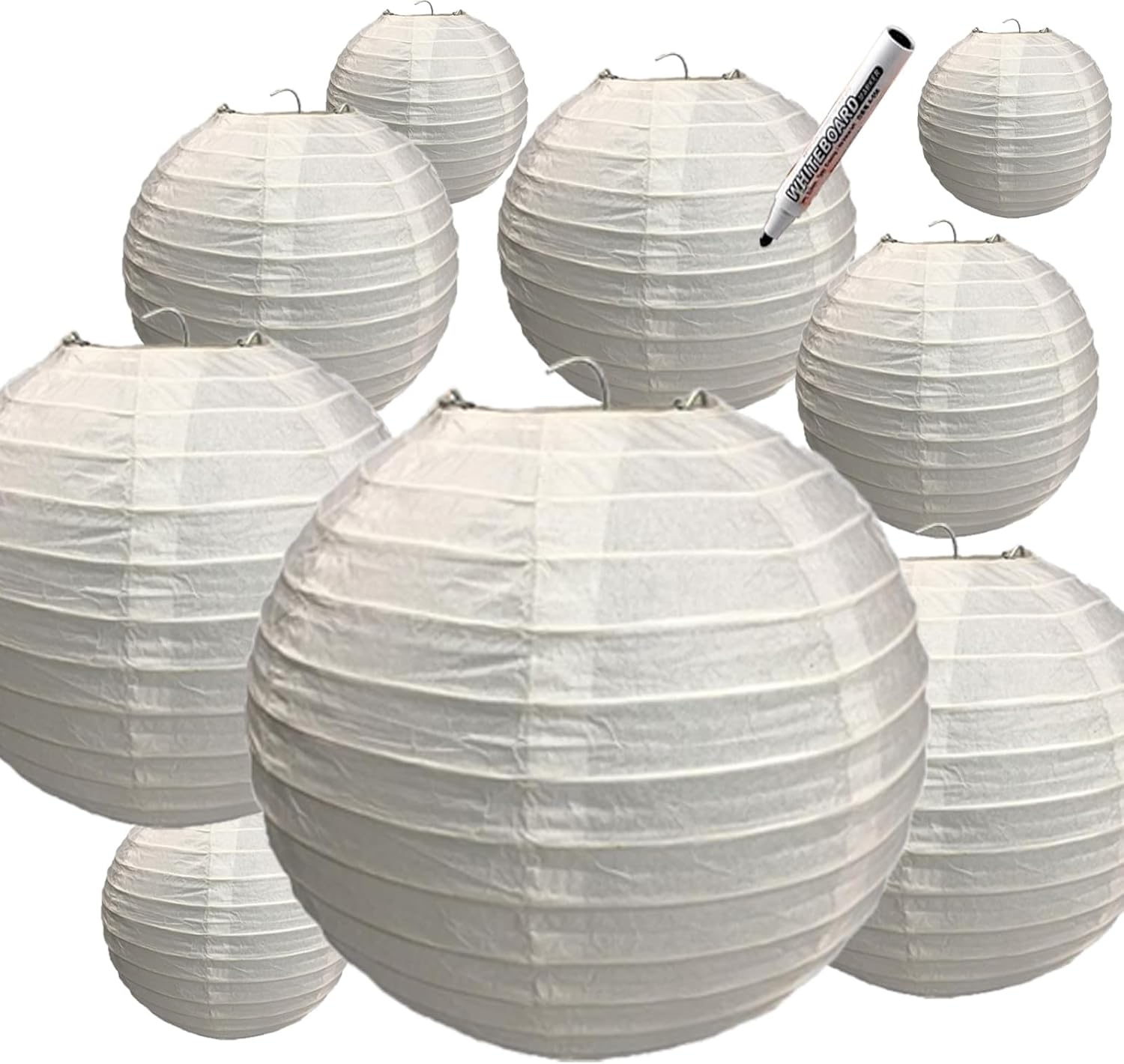 10 Pack White Paper Lanterns Romantic Decorations for Wedding Birthday Party Valentine's Day,Lanterns Romantic Decorations.