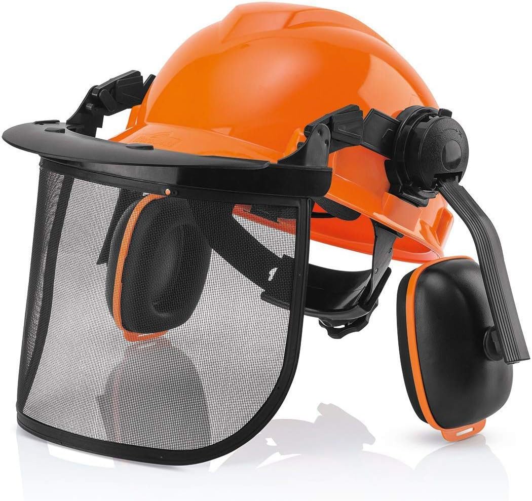 Chainsaw Helmet with Face Shield and Ear Muffs, Forestry
