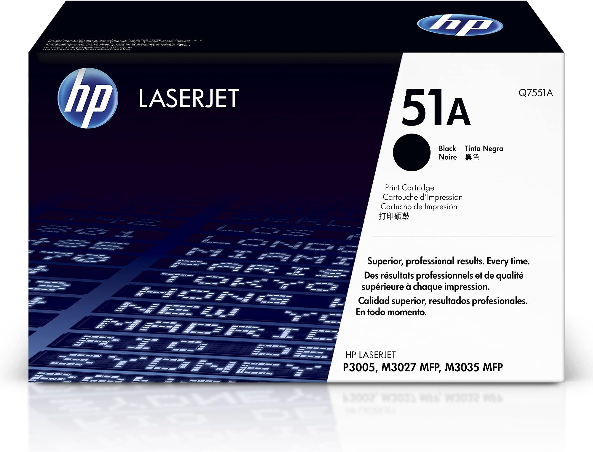 HP 51A Hewlett Packard Original LaserJet Colour Sphere Toner Cartridge, Black - Q7551A