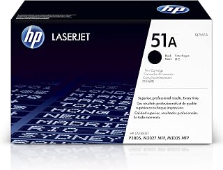 HP Original 51A Black Toner Cartridge Works LaserJet P3005 Series LaserJet M3027, M3035 MFP Series Q7551A