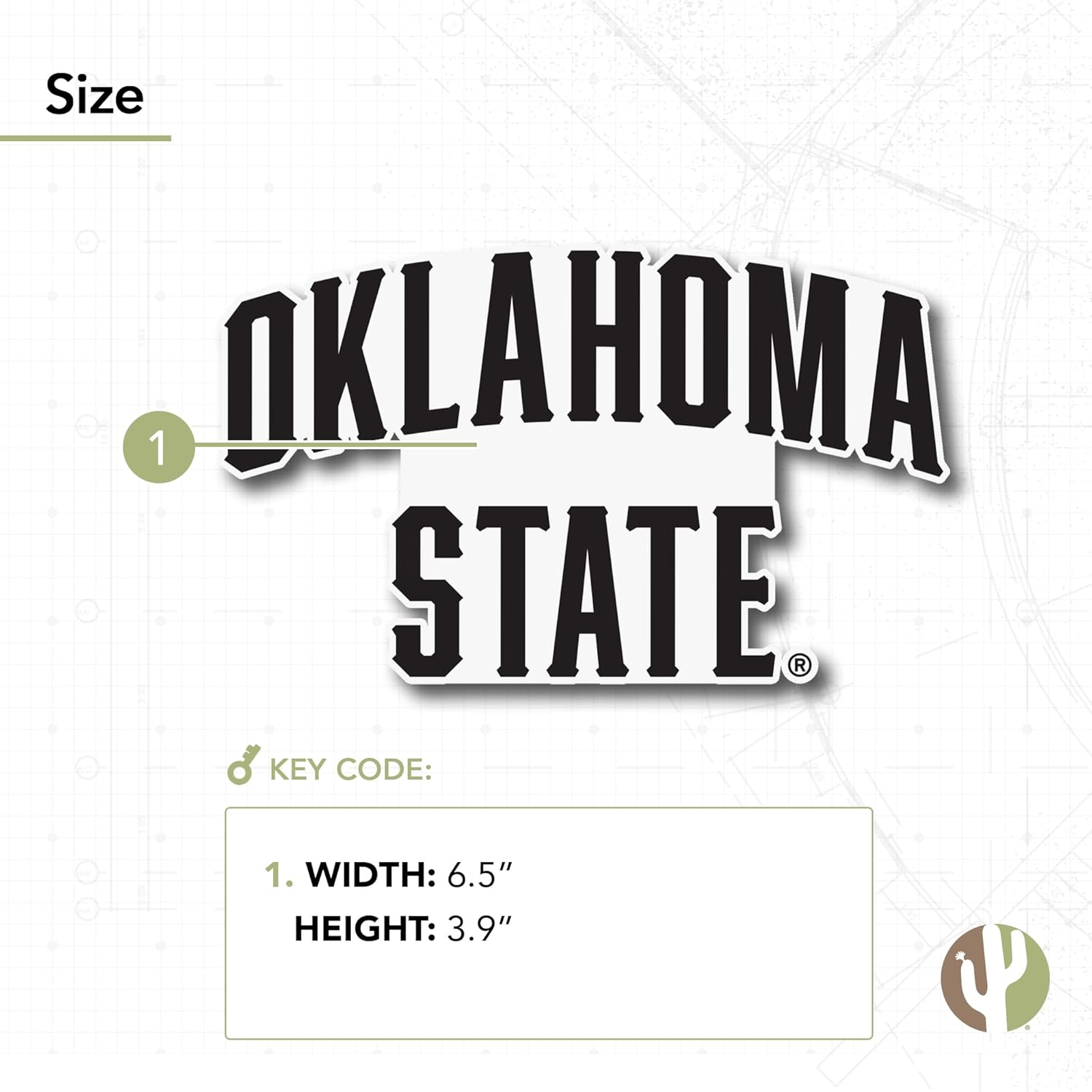 Desert Cactus Oklahoma State University Sticker Cowboys Vinyl Decal Laptop Water Bottle Car Scrapbook (IND 28)