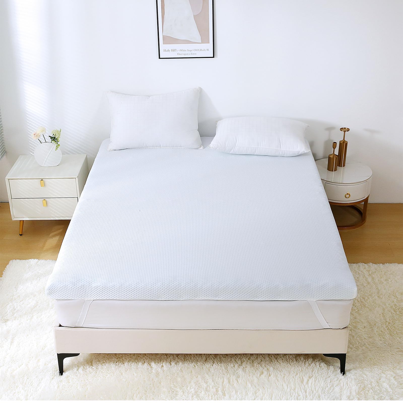 Amazon.com: MUXHOMO 2 Inch 7-Zone Queen Mattress Topper, Egg