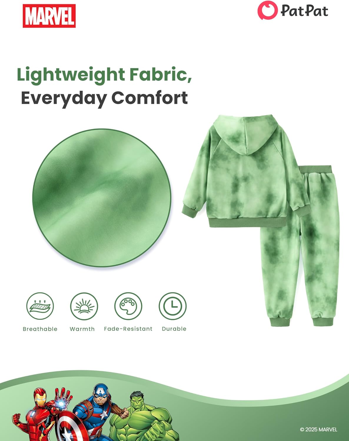 Marvel Spiderman Cosplay Costume Avengers 2 Pcs Pocket Hoodie&Pants Hulk Hooded Outfit Venom Captain America Apparel Kid 2-9Y - Image 6