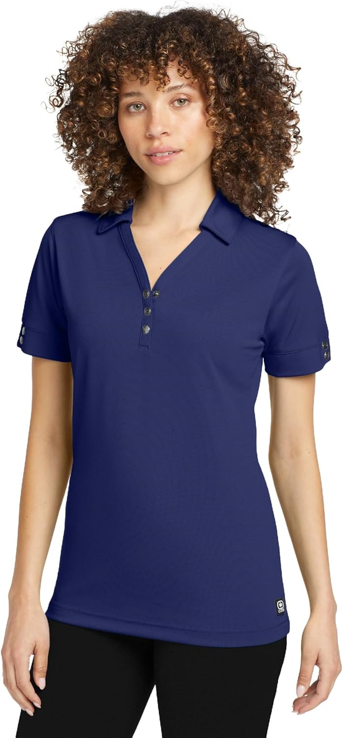 OGIO Women's Glam Polo | Moisture Wicking Collared Shirt for Women, Short Sleeve Work Polo