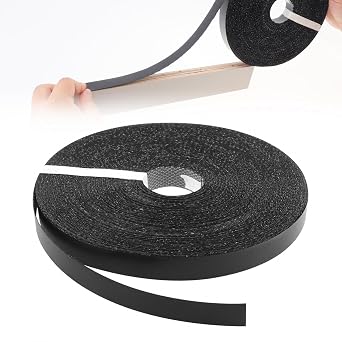 Melamine Edge Banding, 3/4 inch * 164 ft 1.9 cm * 50M Black Hot Melt Shelf Adhesive for Cabinet Plywood Table, Pre-glued Veneer Edging Black, 3/4 inch * 164 ft 1.9 cm * 50M