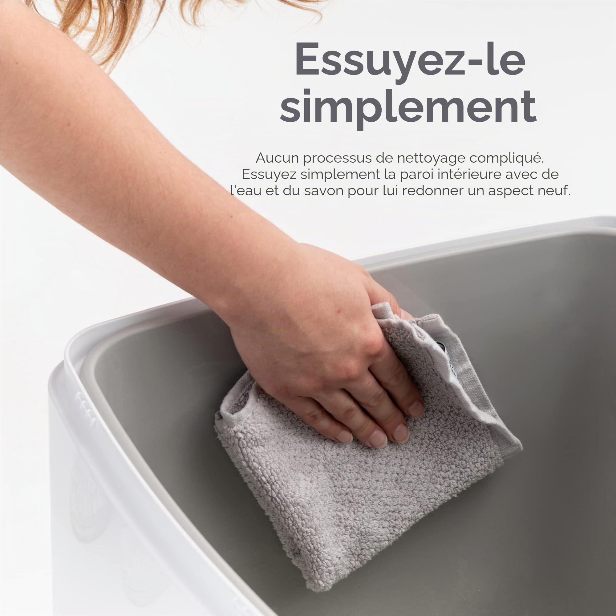Iris Ohyama, Maison de Toilette Chat avec Pelle, Bac à Litière Fermé, Blanc, Bac a Litiere avec Couvercle, Amovible, Anti-Projection, Nettoyage Facile, pour Chat, Chaton, Lapin, sans BPA - PRCL-SQ