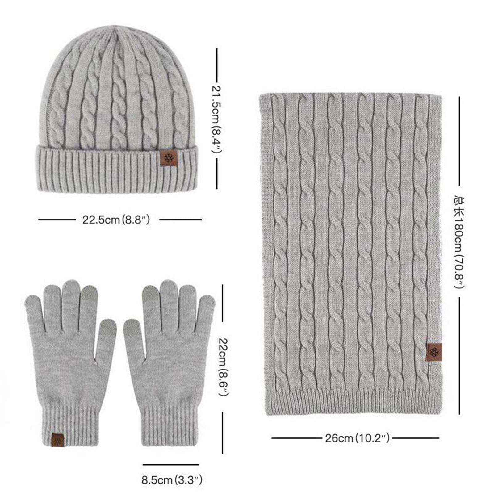 Bonnet écharpe Gants Femme Ensemble Bonnet Et U00e9charpe Tricotu00e9s 5 Piu00e8ces Ensemble D'hiver, Cache Ensemble Bonnet Tour De Cou Femme