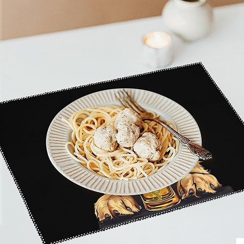Miniatura 6 de Retriever Dog Beer Placemats Set of 6 Resistant Table Mats Washable Place Mats for Dinner Party Table Decoration