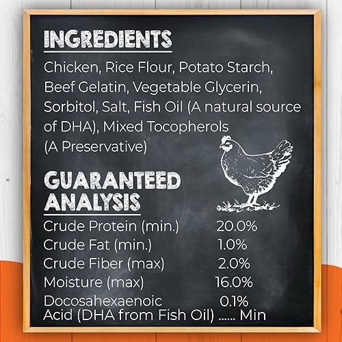 Miniatura 3 de Canine Naturals Puppy Chicken and Rice Chew - Golosinas para cachorros sin cuero crudo, hechas con pollo estadounidense, totalmente naturales y