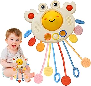 ZephyrCraft Montessori Crab Sensory Toy, Suitable for 18 Months+, Ideal as a Motor Skills Toy to Promote Fine Motor Skills and Perfect for Air Travel Toys