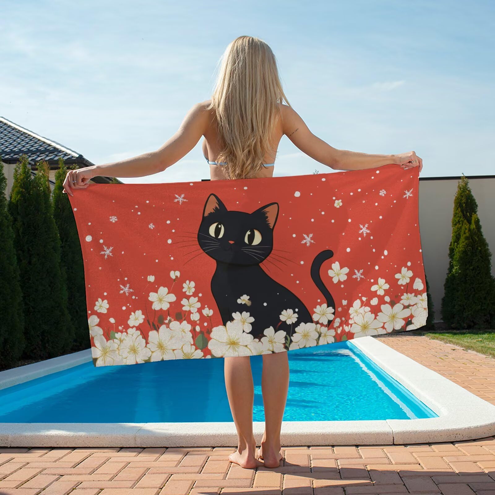 2 szt., bardzo duże 100 x 220 cm, czerwony, szybkoschnący ręcznik z mikrofibry, bez piasku, plażowy, lekki podróżny, kompaktowy ręcznik kempingowy z torbą do przechowywania, super chłonny, dla kobiet