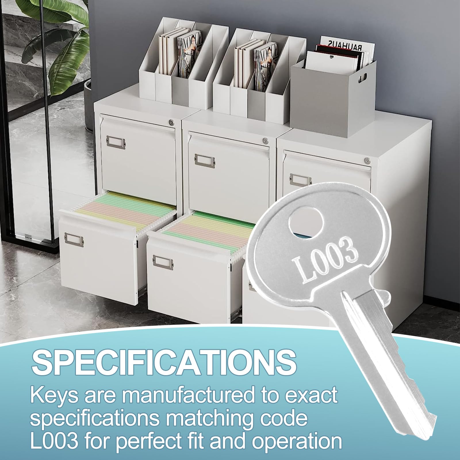 INTHVKIL L003 Key File Cabinet Replacement Keys for Hon/Hudson