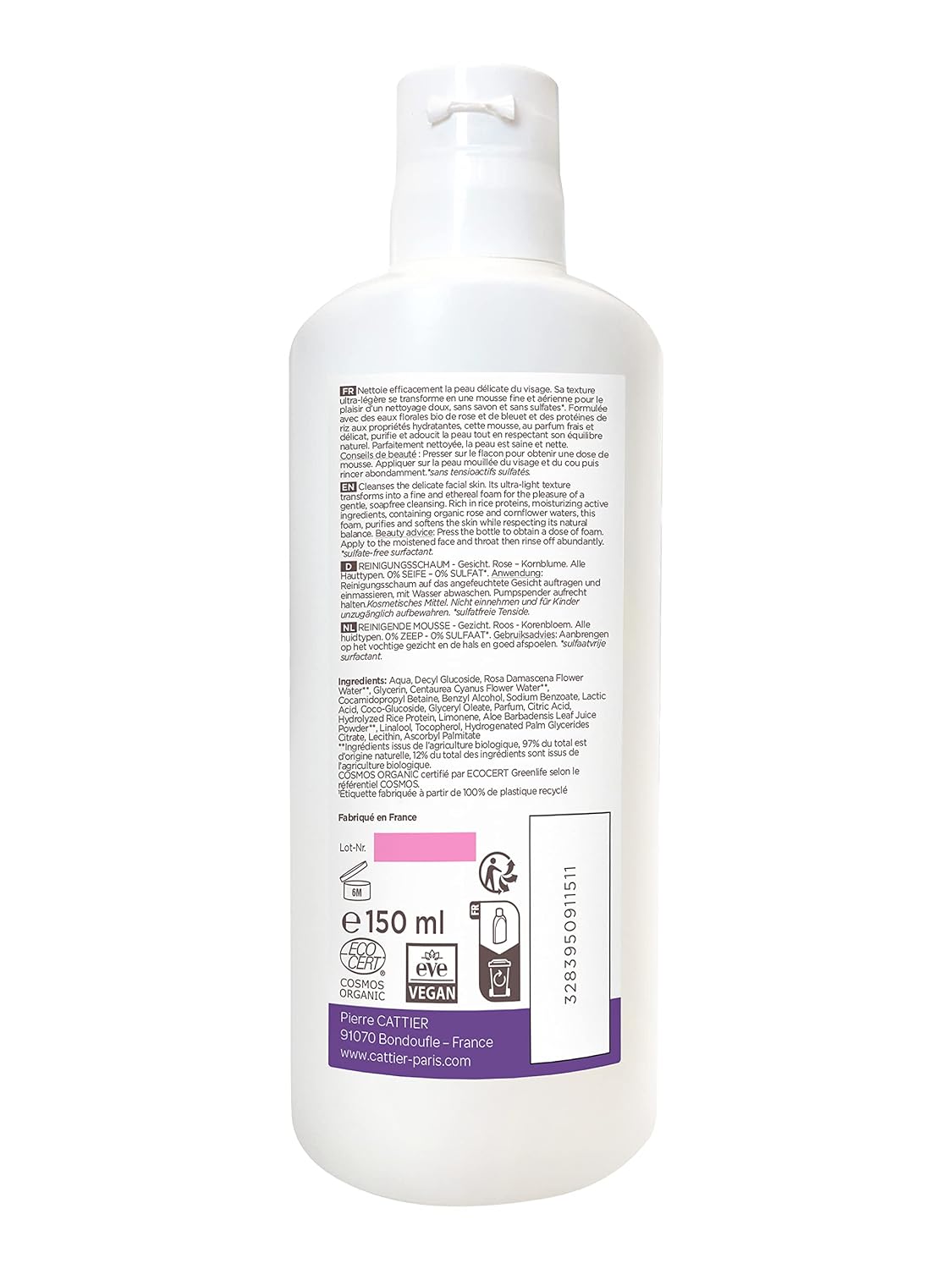 Cattier Nuage Céleste Cleansing Foam for the Face 150ml