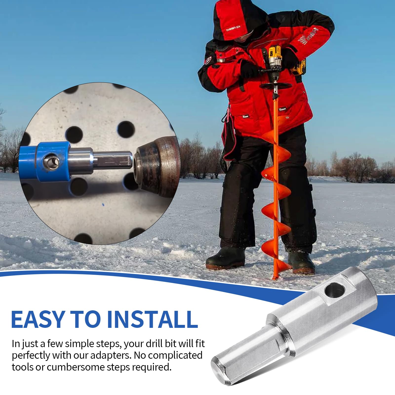 Cordless Drill Strikemaster Drill Adapter Ice Auger Drill