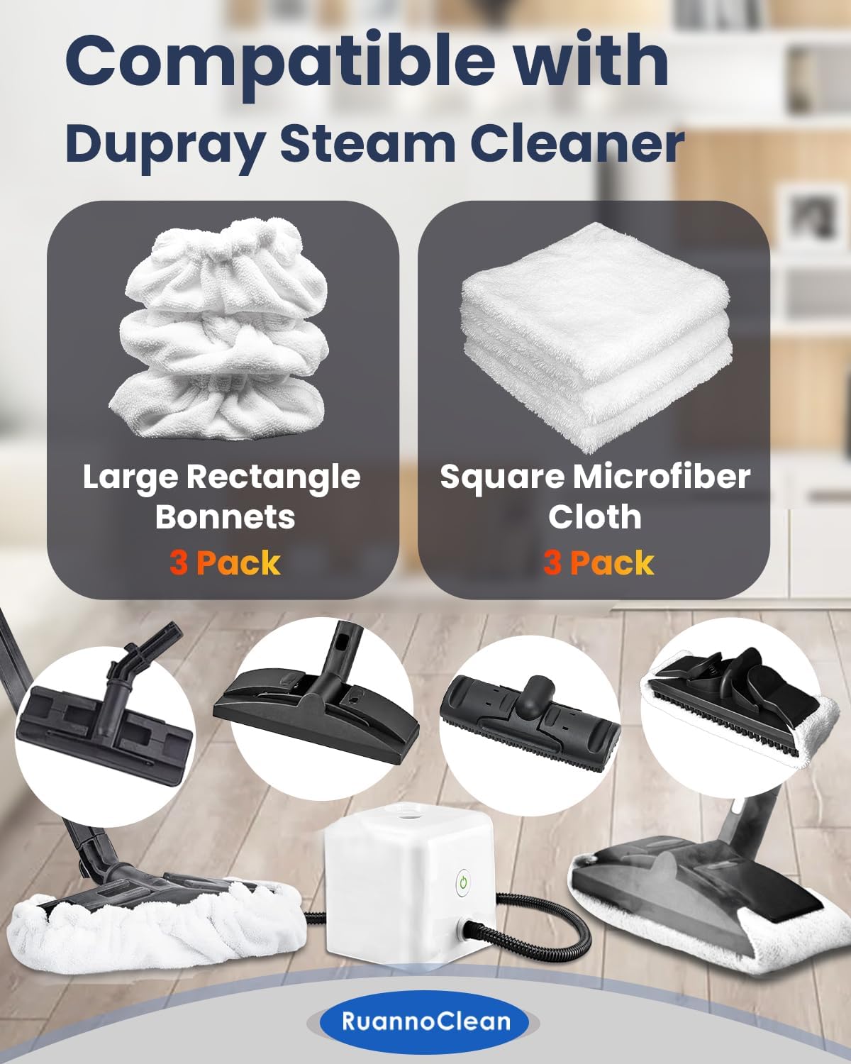 Steam Cleaner Accessories Compatible with Dupray Steam Cleaner, 3+3+3+3Pack