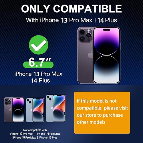 Miniatura 6 de Ebaydiary - Protector de pantalla para iPhone 14 Plus 13 Pro Max, protector de pantalla de vidrio templado para teléfono Apple, marco de alineación