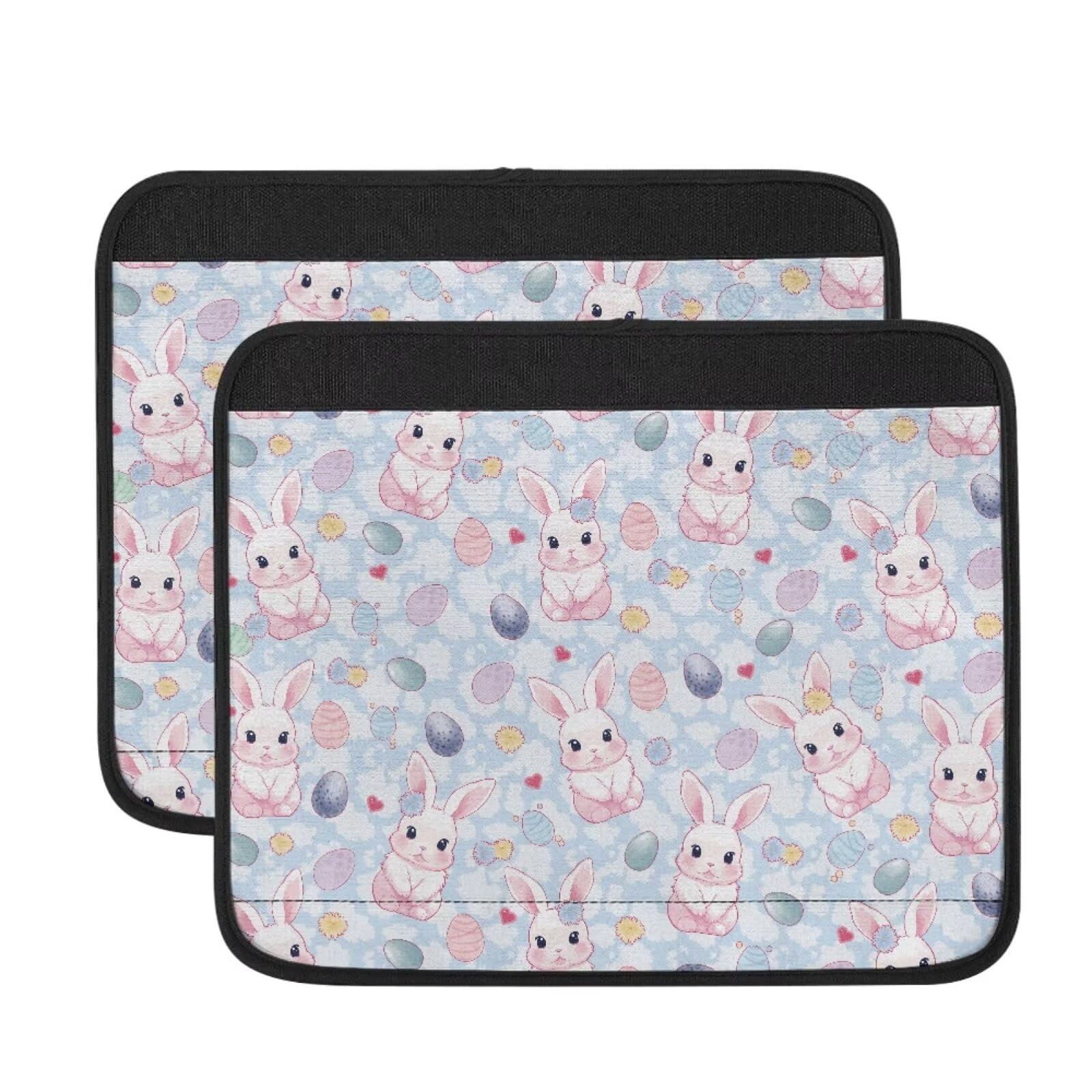 Maiyoinou Easter Egg Rabbit Wheelchair Armrest Pads 2 Pieces Set for Office Transport Chair Mobility Scooter Lightweight Removable Wheelchair Armrest Covers Comfort Padding Pressure Relief