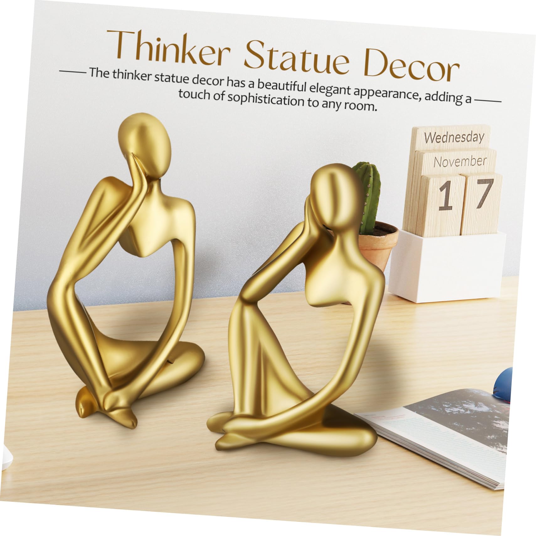 8 STK Ornamente zum einzug für den einzug wichtelfiguren Einweihungsgeschenk Wohnaccessoire Statuen für die Inneneinrichtung Denker-Statue Bürodekoration Harz