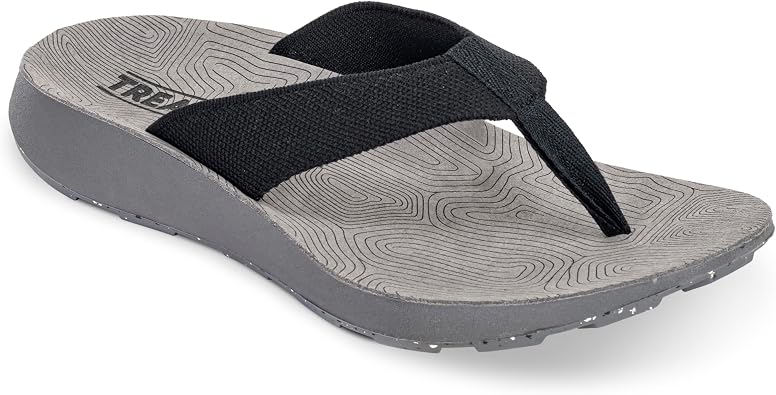 Tread Labs Mens Orleans Flip Flops with Orthopedic Arch Support Athletic Slide Sandals