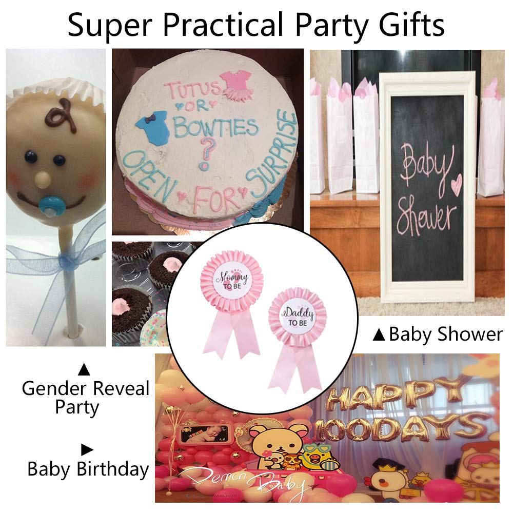 Leewoth 2 spille in latta con scritta Daddy and Mommy to Be, per rivelare il sesso del papà, idea regalo per baby shower, feste, colore