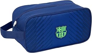 SAFTA F.C. Barcelona Navy Blue - Zapatillero Mediano, Multiusos, Portatodo, Deporte, Extraescolares, Fútbol, Cómodo y Versátil, 29x14x15 cm