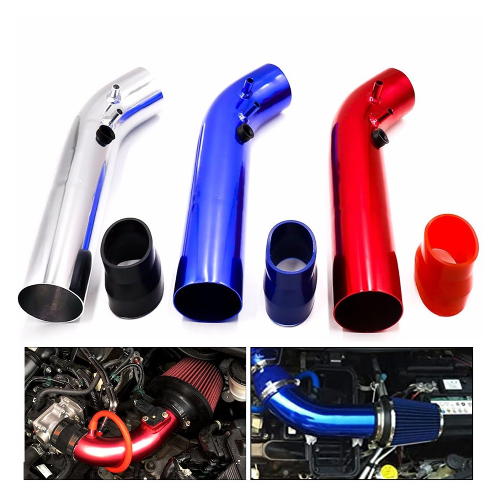 Aluminum Air Intake Pipe 3 Inch Universal Aluminum Cold Air Intake Pipe ...