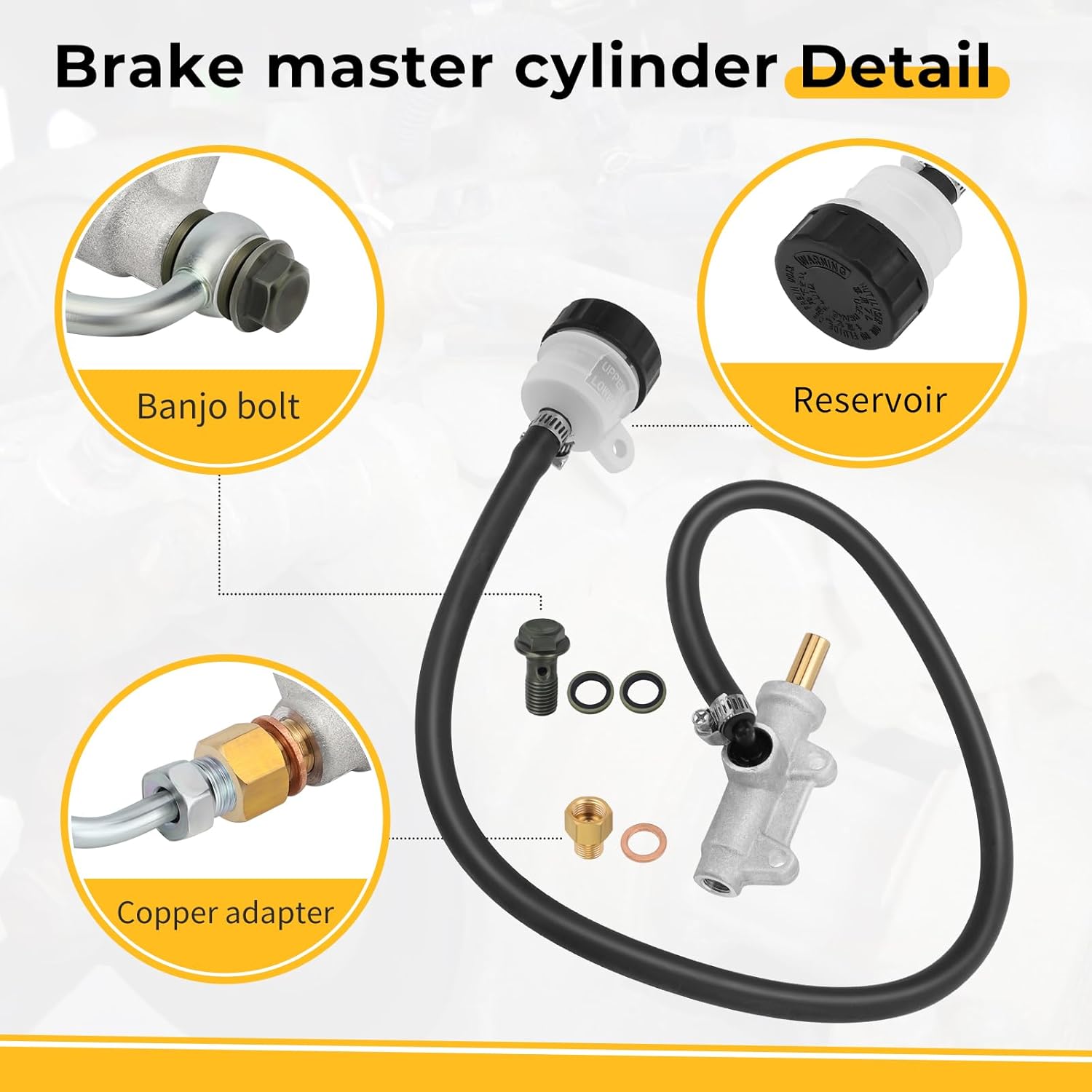 M MATI Rear Brake Caliper & Master Cylinder for Polaris Magnum 325 330 500 X-pedition 325 425 2002-2006 1910425 1910311 1910791