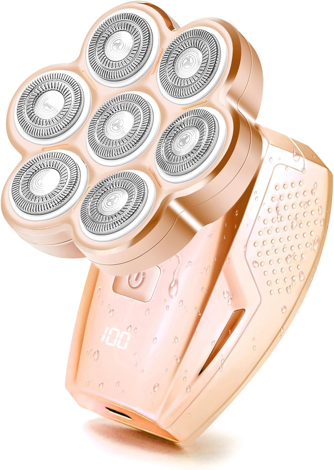 Electric Razors for Women Legs: 120min Long Time Use Rechargeable Body Shaver - Waterproof Wet Dry Hair Remover - Trimmer for Lady Face Public (Golden, M)