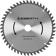 EBERTH Circular Saw Blade in Steel with Carbide Teeth for Cutting Wood (Diameter 250 mm, Bore 30 mm, Blade Thickness 1.8 mm, Cutting Width 2.8 mm, 48 Teeth, RPM Max. 7000)