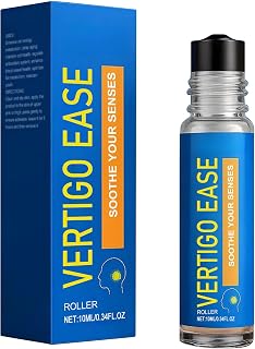 Fast-Acting Vertigo Relief Roll On, Vertigo Ease Huile Essentielle, with Herbal Extracts, Relaxation, Various Dizziness and Nausea Relief, Refreshing Texture, Flexible Use, 10ML.