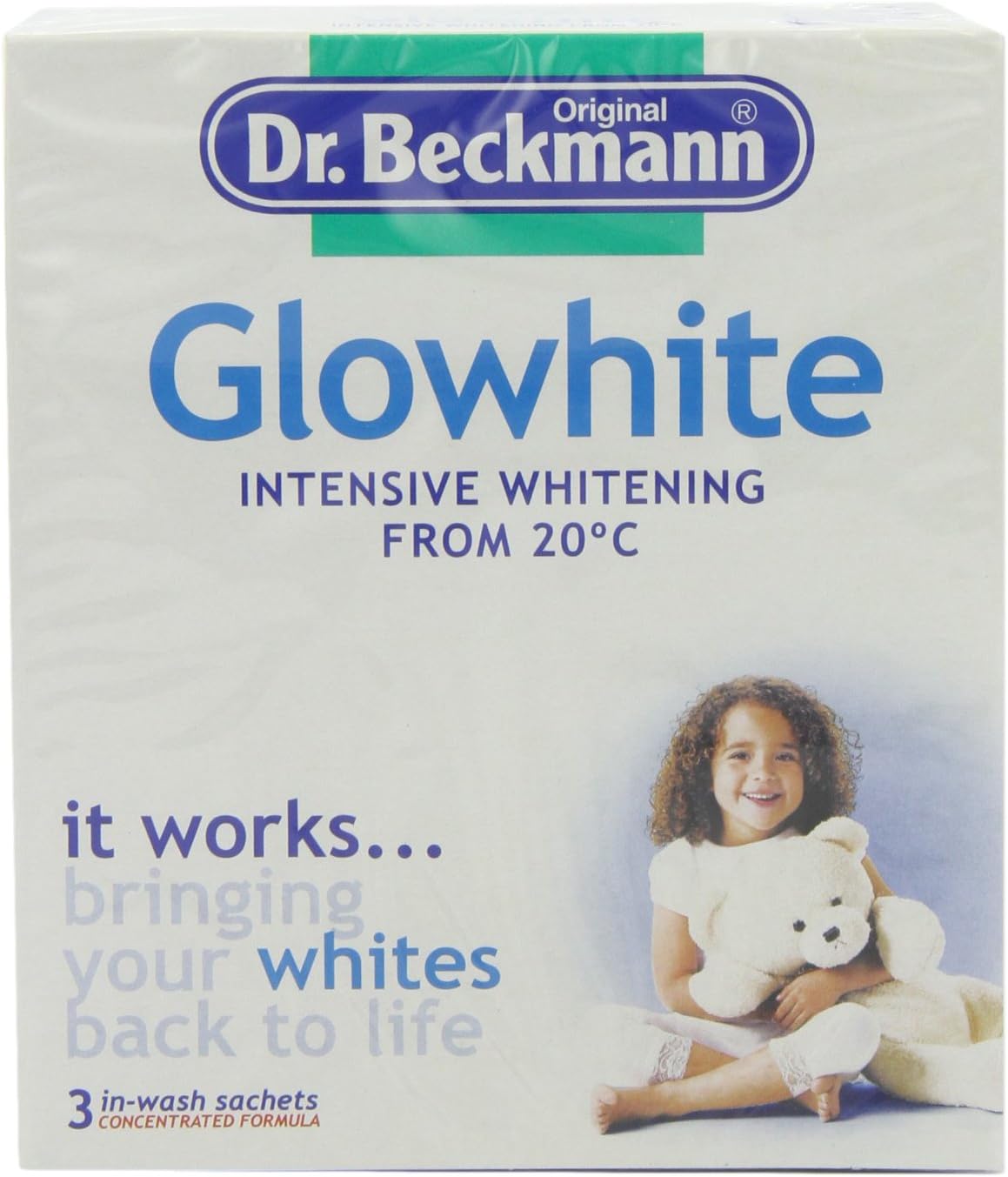 Dr Beckman Glo White 3's (Pac, Unscented, Dye Free, White Fabrics, Sun Protection)