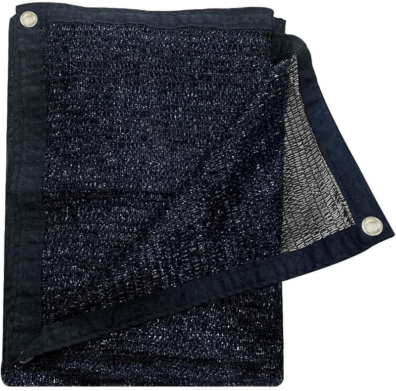 Cool Area Sun Shade Cloth con ojales para jardín, 55% 6.5x10ft, negro | Nuevo HDPE. Bloquea el calor del sol y los rayos UV. Ojales para una fácil instalación. Transpirable y resistente al desgarro. Para invernadero de plantas de flores de jardín.