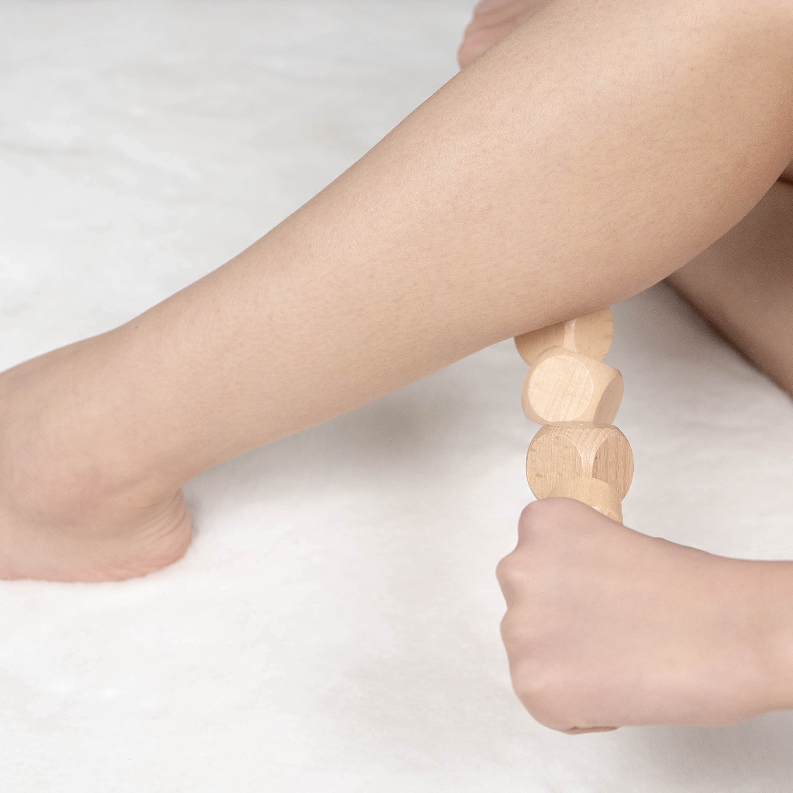 Rodillo de masaje anti celulitis herramienta para masaje Maderoterapia linfático masajeador y terapia de madera, rodillo de dados palo de masaje 15 pulgadas