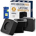 Anti Vibration Pads for Washing Machine and Dryer (Set of 4) - Washer Anti Vibration Pads with HexiGrip™ - Washing Machine Accessories & Leveling Pads - Vibration Dampening Mat