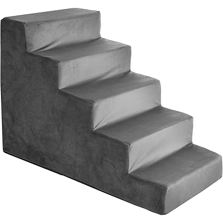 Badum Hundetreppe 40cm - 4 Stufen Mit Waschbarem Bezug Für Kleine Hunde & Katzen