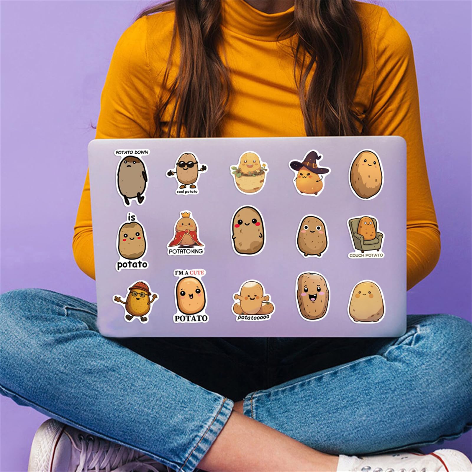 Boat Dock Cleats Cute Potato Stickers 50 Pack | Vinyl Waterproof Decals ...