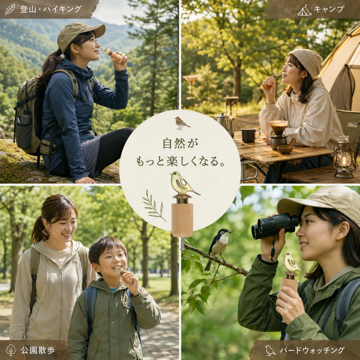 Amazon.co.jp: CLOGRATIA バードコール 木製 鳥笛 野鳥観察・バード
