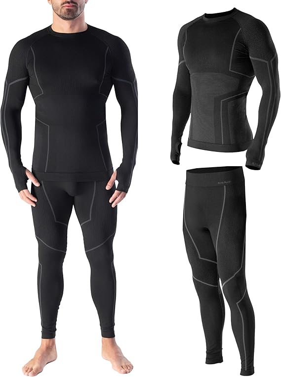 Risalti Thermo-leggings voor dames, Merino Tech – thermo-legging voor dames van merinowol, naadloos winterondergoed, made in Italy, Zwart, S/M Risalti Thermo-leggings voor dames, Merino Tech – thermo-legging voor dames van merinowol, naadloos winterondergoed, made in Italy, Zwart, S/M
