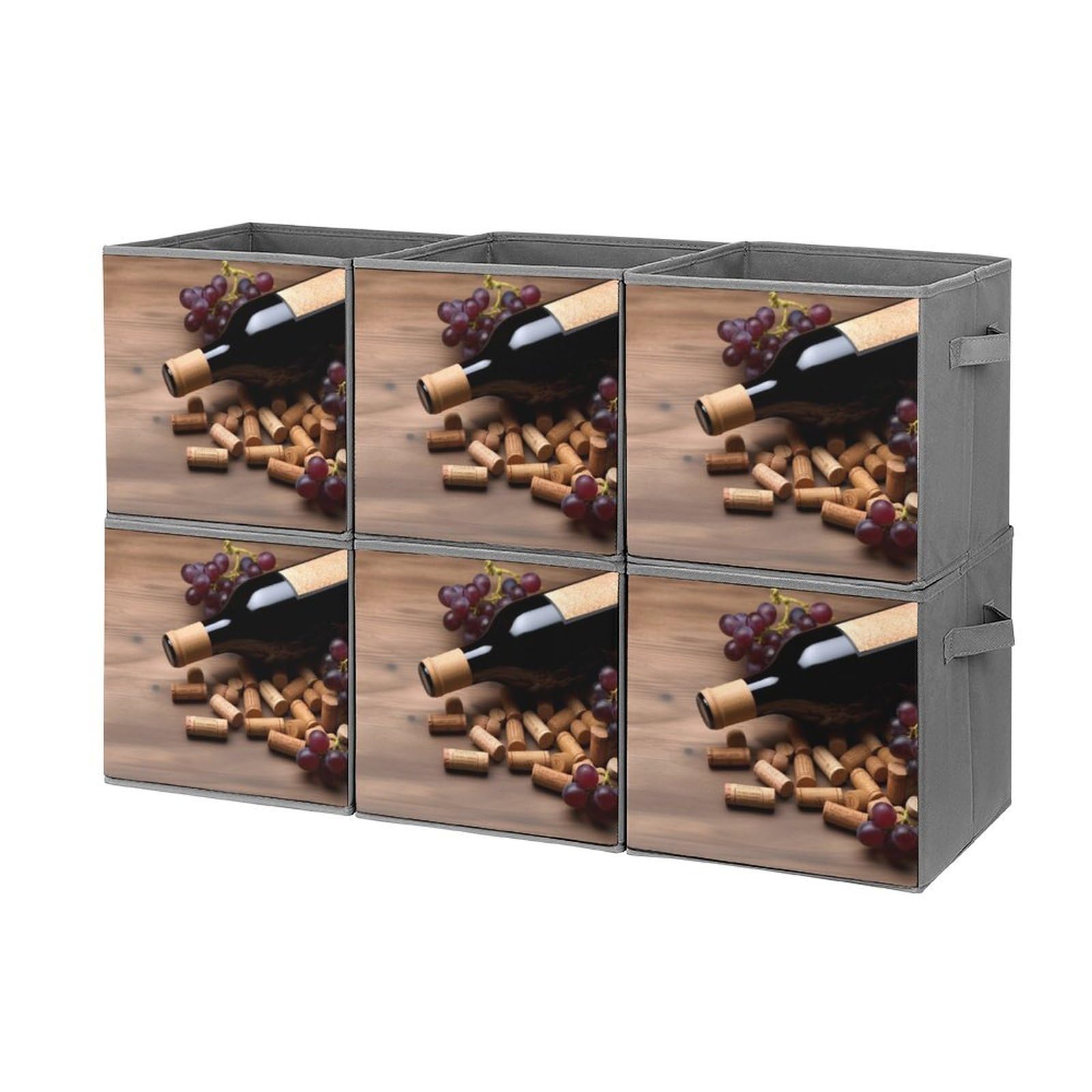Bacs de rangement pliables pour éliminer le désordre des placards profonds, Lot de 6