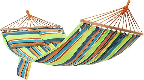 Songmics Hamak, dış mekan, çok kişilik, çubuk hamak, taşınabilir ve nefes alır, 210 x 150 cm, TÜV Rheinland, 300 kg statik yük kapasitesi, dış mekan bahçe GDC22Q için